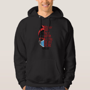 Veste À Capuche Masques De Visage Bun Messy Et Obtenir Des Choses 