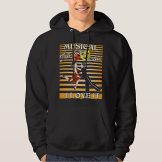 VESTE À CAPUCHE MASQUES MUSICAUX QUE JE L'AIME