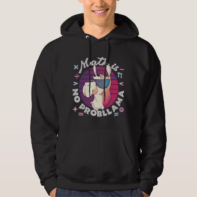 Veste À Capuche Math n'est pas ProbLlama (Devant)