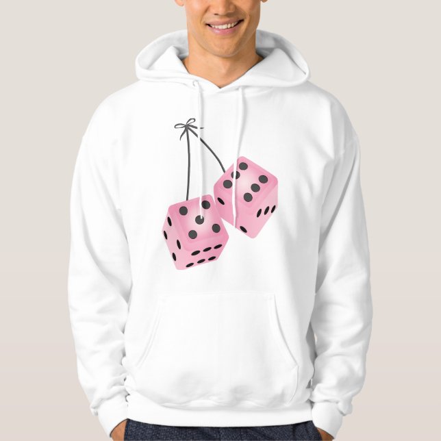 Veste À Capuche Matrices brouillées roses (Devant)