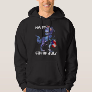 Veste À Capuche Mb35 Joyeux 4 Juillet T-Rex Dinosaur bébé bébé Bo