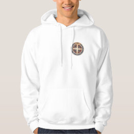 Veste À Capuche Médaille de St Benoît sur le sweatshirt à capuchon