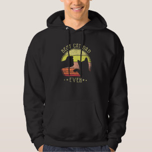 Veste À Capuche Meilleur Chat Papa Jamais Paw Poing Bump Vintage R