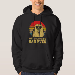 Veste À Capuche Meilleur Chow Chow Papa Jamais Chien Retro Vintage
