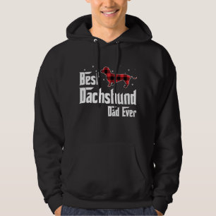 Veste À Capuche Meilleur Dachshund Papa Jamais Rouge Parié Noël Po