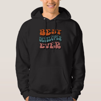 Veste À Capuche Meilleur Développeur jamais, Retro Super Devel en 