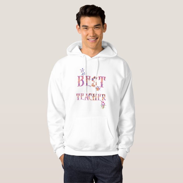 Veste À Capuche Meilleur enseignant (Devant entier)