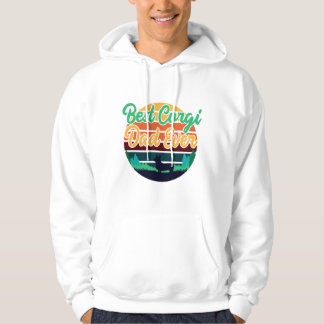 Veste À Capuche Meilleur Papa Corgi Rétro Vintage Cadeau Fête des 
