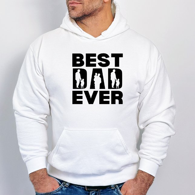 Veste À Capuche Meilleur papa jamais enfant Silhouette (Créateur téléchargé)