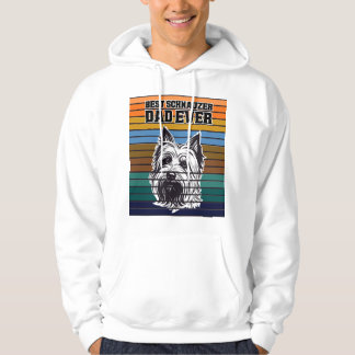 Veste À Capuche Meilleur Papa Schnauzer de Tous les Temps Rétro Vi