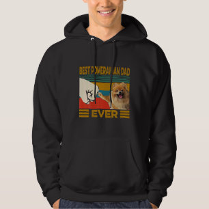 Veste À Capuche Meilleur Père Poméranien Jamais Retro Père Day