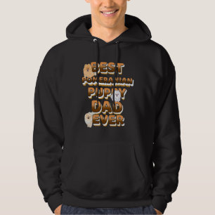 Veste À Capuche Meilleur Père Poméranien jamais texte d'or