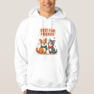 Veste À Capuche Meilleurs amis en peluche vintage dessin animé cha