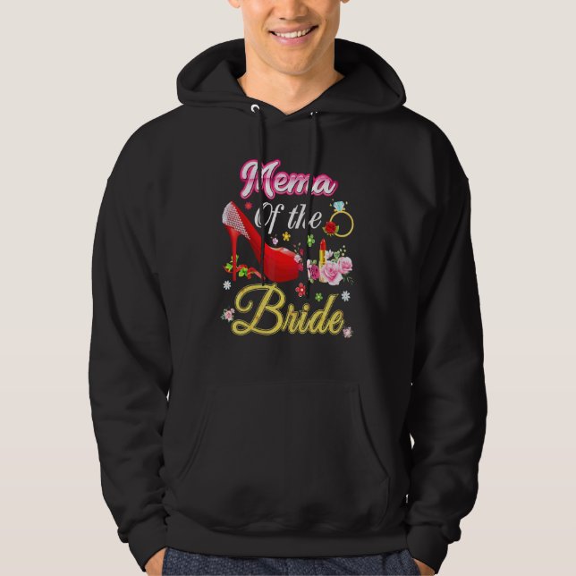 Veste À Capuche Mema De La Mariée Joyeuse Mariage Flower Rose Chau (Devant)