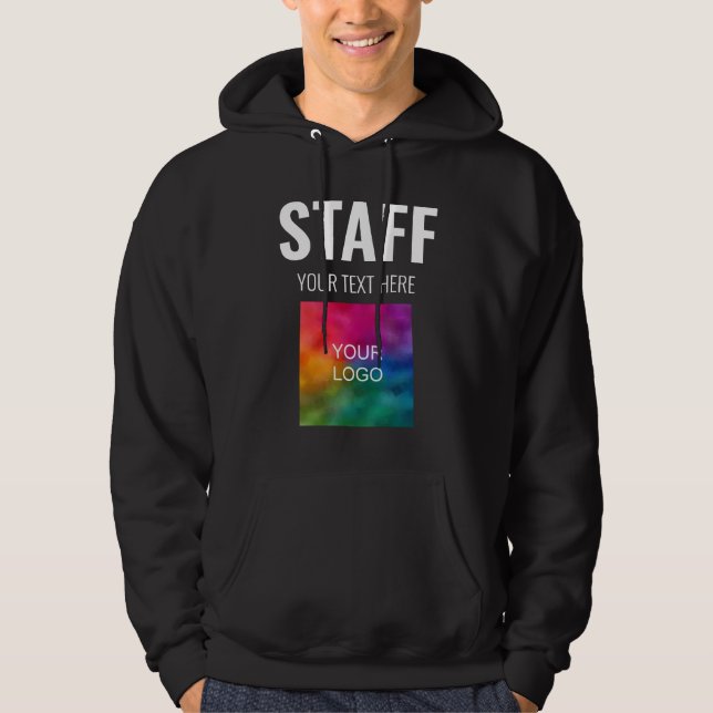 Veste À Capuche Membre D'Équipage Ajouter Le Logo Texte Ici Mens B (Devant)