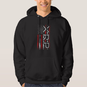 Veste À Capuche Mème Drapeau Américain XRP Crypto Cryptomonnaie