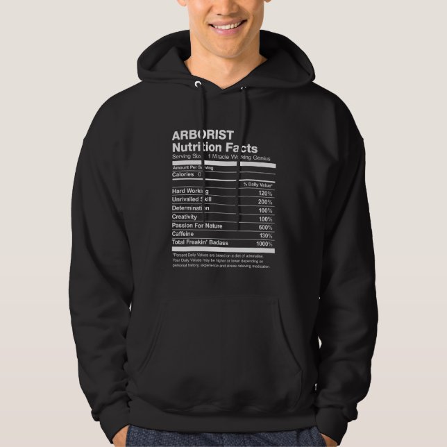 Veste À Capuche Mens Arborist Nutrition Fiches (Devant)