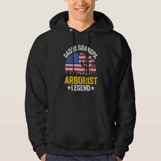 Veste À Capuche Mens Daddy Grandpa Arborist Légende Us American Fl (Devant)