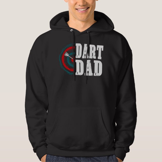 Veste À Capuche Mens Dart Papa fléchettes Joueur Père Dartboard (Devant)