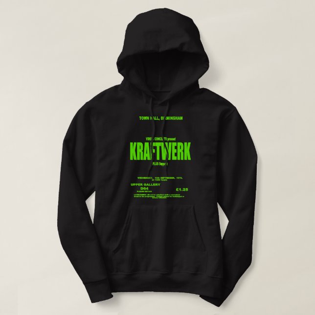 Veste À Capuche Mens Drôle Électronique Kraftwerk Cadeaux De Musiq (Design devant)