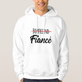 Veste À Capuche Mens Engagement Announcemen Couples Boyfriend Fian