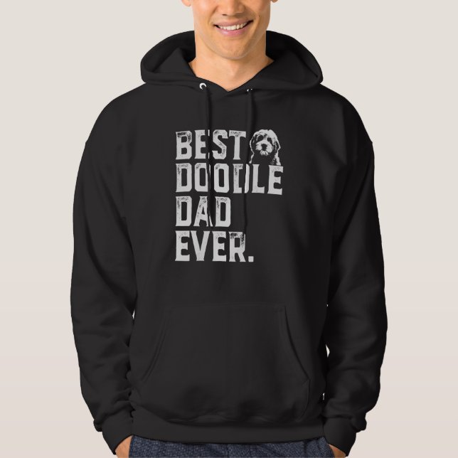 Veste À Capuche Mens Goldendoodle Papa Meilleur Doodle Papa Jamais (Devant)