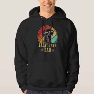 Veste À Capuche Mens Great Dane Papa Drôle Drôle Chien Lunettes de