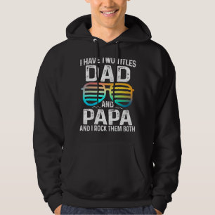 Veste À Capuche Mens J'Ai Deux Titres Papa Et Papa Je Les Rock Bo