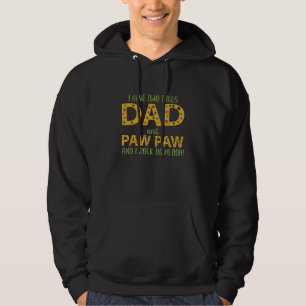 Veste À Capuche Mens J'Ai Deux Titres Papa Et Paw Paw Je Les Rock