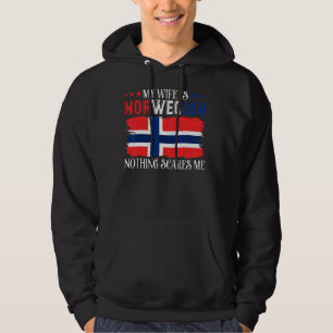Veste À Capuche Mens Ma Femme Est Norvégienne Rien Ne Me Fait Peur