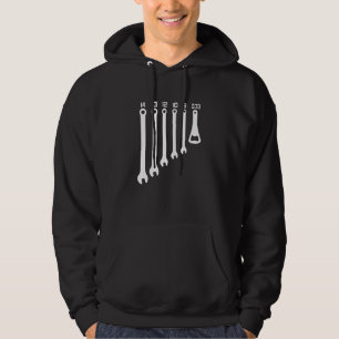 Veste À Capuche Mens Mécanicien Voiture Bière Alcool Wrench Artist