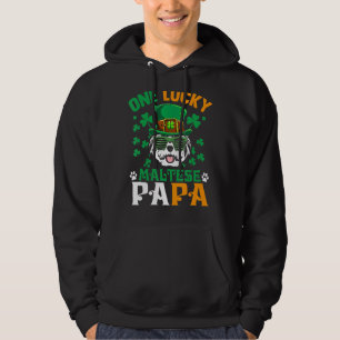 Veste À Capuche Mens One Lucky Dog Papa Funny Maltese Papa St Patr