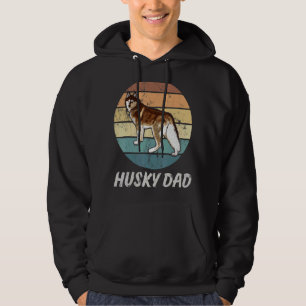 Veste À Capuche Mens Retro Husky Papa Siberian Husky Sled Chig Pap