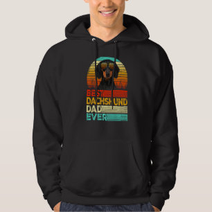 Veste À Capuche Mens Retro Vintage Meilleur Dachshund Papa Jamais 