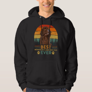 Veste À Capuche Mens Retro Vintage Sunset Best Newfoundland Dog Da