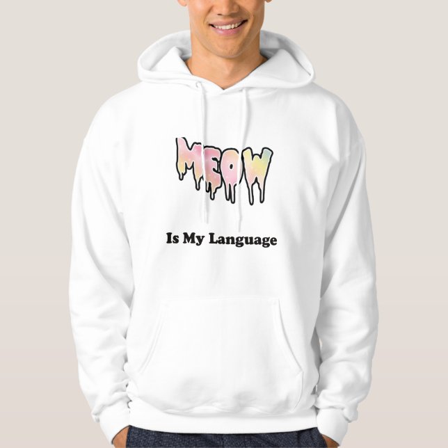 Veste À Capuche MEOW Is My Language (Devant)