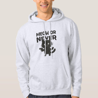 Veste À Capuche Meow or Never – Funny Black Cat