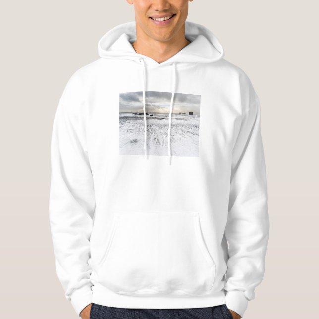 Veste À Capuche Mer océanique pâle en mousse, Islande (Devant)