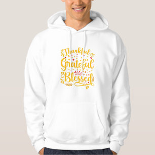 Veste À Capuche Merci Grateful Blessé Thanksgiving Cadeau Graphi
