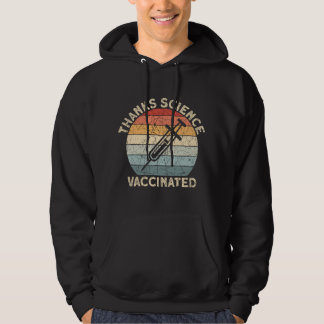 Veste À Capuche Merci Science Vacciné Vintage Pro-Vax Été V