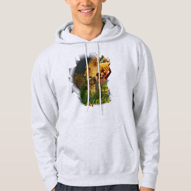 Veste À Capuche Mère et enfant de l'Afrique (Devant)