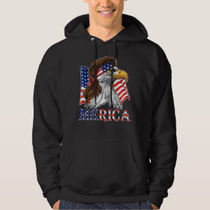 Veste À Capuche Merica - Aigle De Liberté Patriotique Usa - 4e De 
