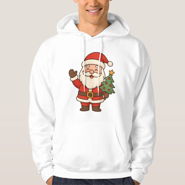 Veste À Capuche Merry Christmas Bruh Santa  (Devant)