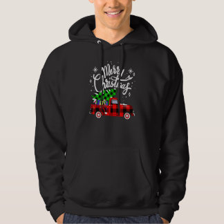 Veste À Capuche Merry Christmas Buffalo Truck Tree Red Plaid Famil