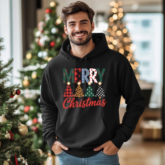 Veste À Capuche Merry Christmas Festive Retro Christmas Design (Créateur téléchargé)