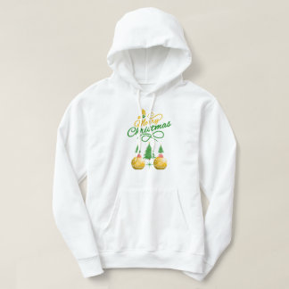 Veste À Capuche Merry Christmas Festive Tree & Ornament Design