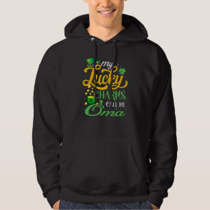 Veste À Capuche Mes Charmes Chanceux M'Appelent Oma Happy Jour de 