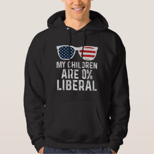 Veste À Capuche Mes Enfants Sont 0% Patriotique Libéral
