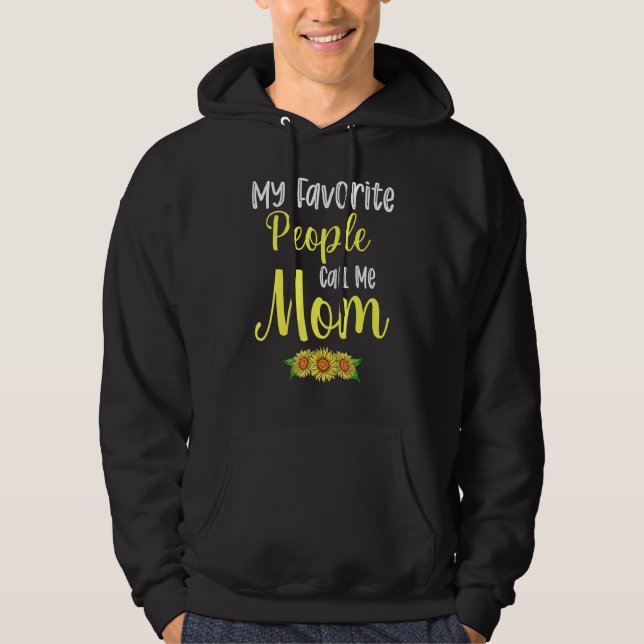 Veste À Capuche Mes Gens Favoris M'Appelent Maman Tournesol Mères  (Devant)
