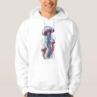 Veste À Capuche Mesmerizing Jellyfish Glow – Marine Life Art T-Shi